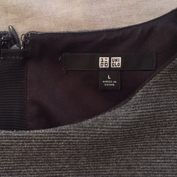 Uniqlo 3/4 length sleeve dress gray size L - Picture 4 of 4